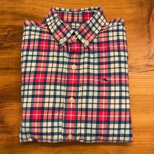 Vineyard Vines Flannel Button Down size 7
